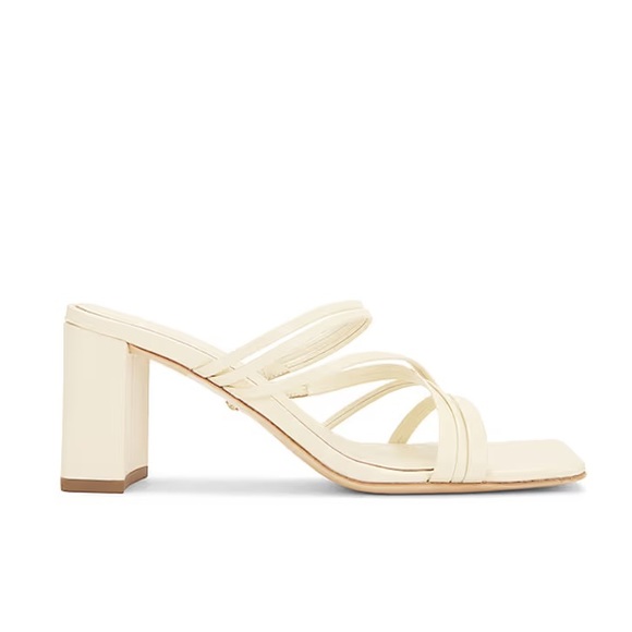 NWT RAYE Lia Cream Leather Strappy Mule Heel Size 6.5 - Picture 2 of 7